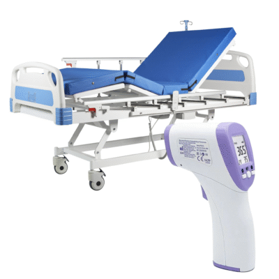 Catre Cama Clínica ELECTRICO -MANUAL 4 Funciones + Colchón + Termómetro Infrarojo