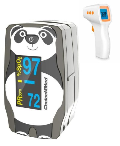 Oxímetro de Pulso Pediátrico PANDA + Termómetro Infrarojo HA650